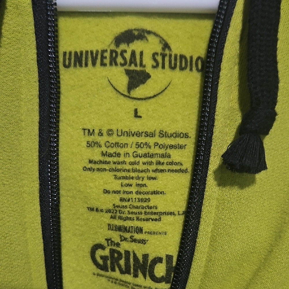 Universal Studios Grinch Zip Up Jacket - image 2